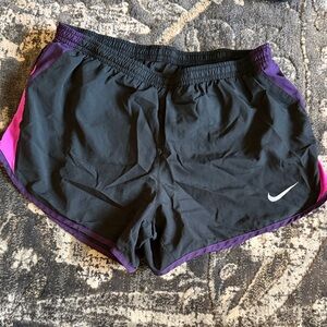 Nike Women’s Black Dri-fit Shorts with Purple & Pink Accents size M
